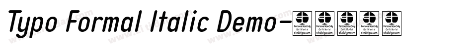 Typo Formal Italic Demo字体转换